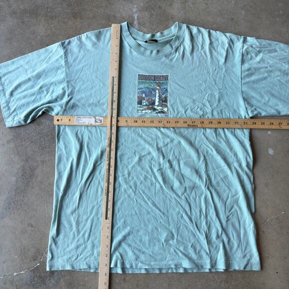 VINTAGE 90S OREGON COAST LIGHTHOUSE T-SHIRT NATUREGRAPHIC SINGLE STITCH MENS XL - Picture 6 of 6